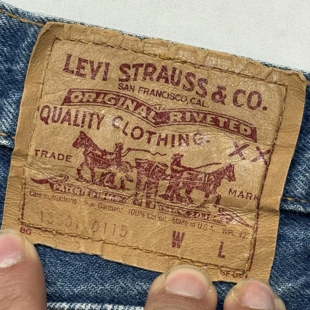 Vintage VTG Levi's 501 90s Shorts Fits 27x9 Made in USA Denim Cut Off‎ Jorts